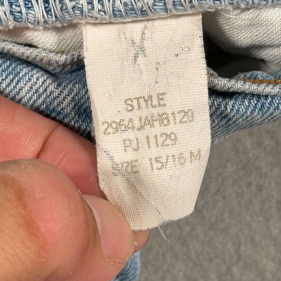 Vintage Anchor Blue Denim Jeans Womens 15/16 Blue Light Wash Loose Straight Leg - Picture 10 of 13